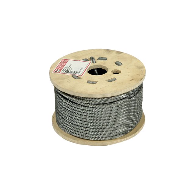 3mm Galvanised Wire Rope - Per Metre.  Breaking load - 500Kg
