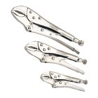 3 Piece Curved Jaw Self Grip Plier Set