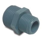 PVC Reducing Nipple - Male Thread x Male Thread -3/4" x 1/2"