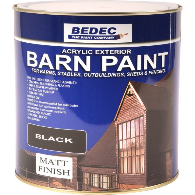 Barn Paint - Matt Black - 2.5Ltr