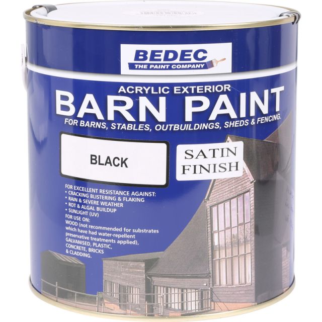 Barn Paint - Satin Black - 2.5Ltr