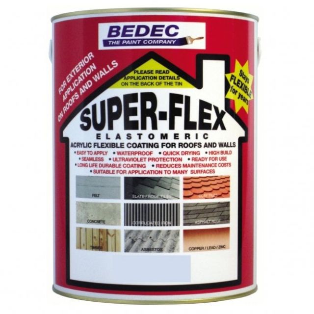 Super-flex roof & wall paint - light grey - 5Ltr